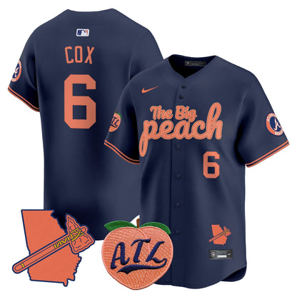  Atlanta Braves The Big Peach Vapor Premier Limited Jersey - All Stitched
