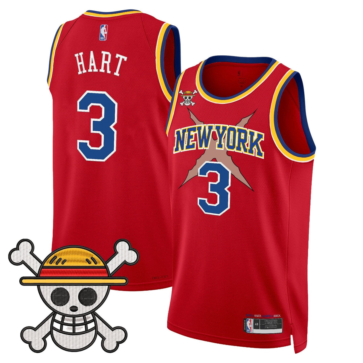 New York Knicks x One Piece Swingman Jersey- Stitched