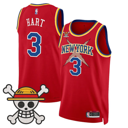 New York Knicks x One Piece Swingman Jersey- Stitched