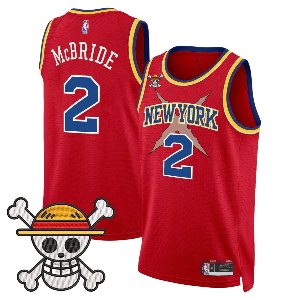 New York Knicks x One Piece Swingman Jersey- Stitched
