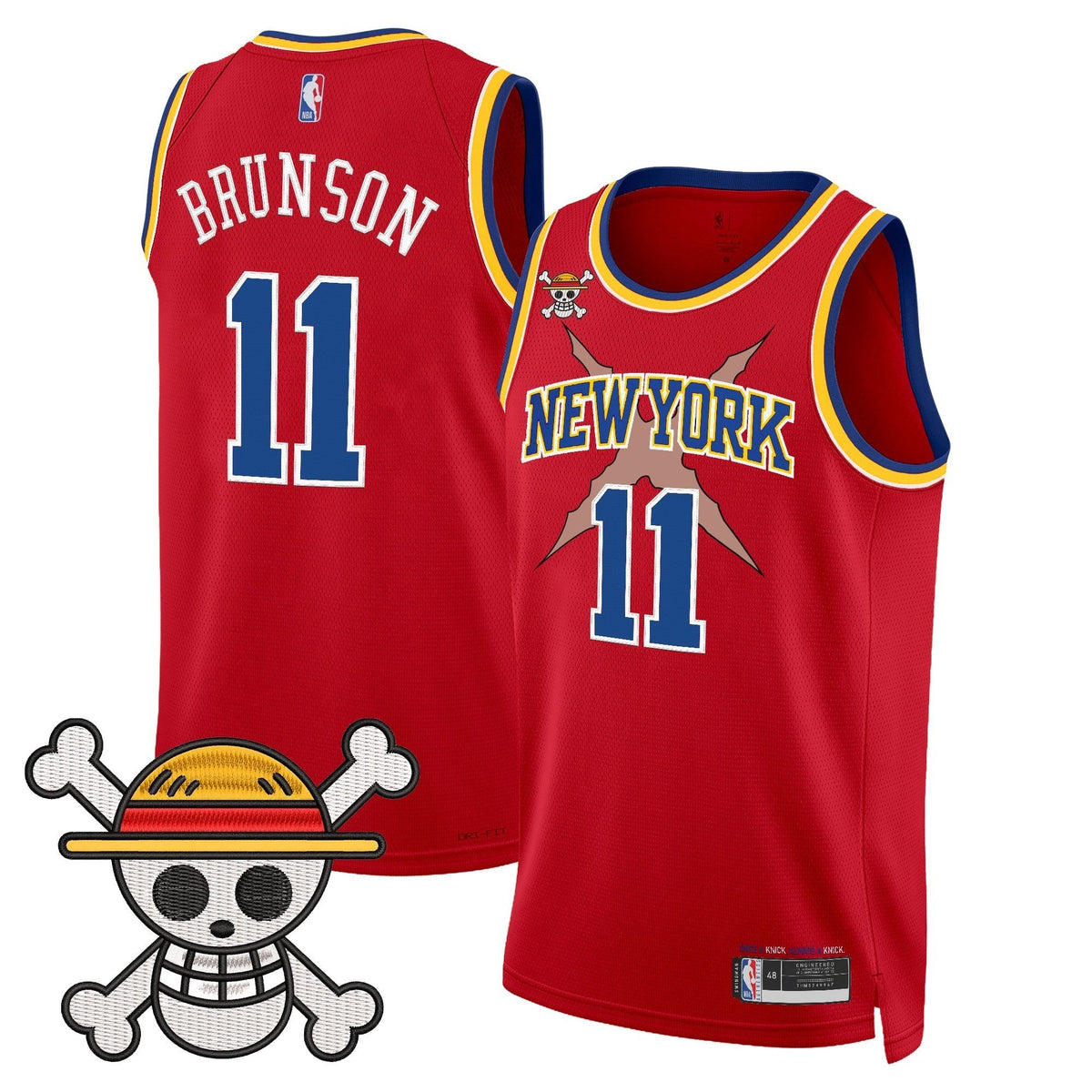 New York Knicks x One Piece Swingman Jersey- Stitched