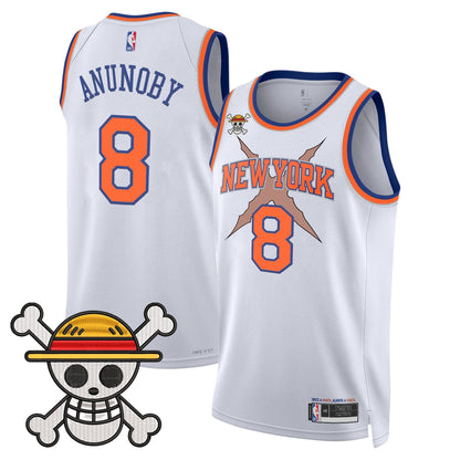 New York Knicks x One Piece Swingman Jersey- Stitched
