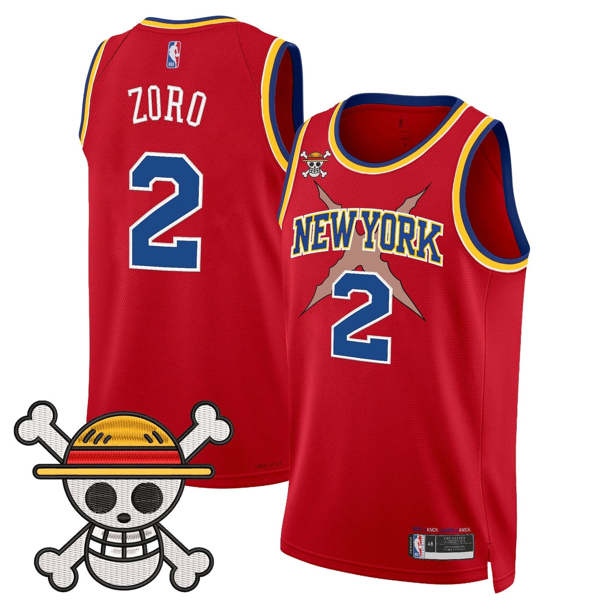 New York Knicks x One Piece Swingman Jersey- Stitched