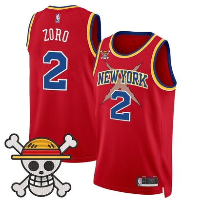 New York Knicks x One Piece Swingman Jersey- Stitched