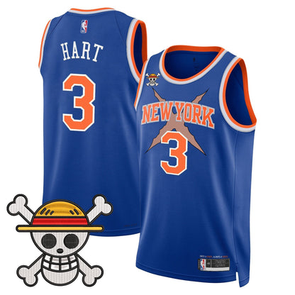 New York Knicks x One Piece Swingman Jersey- Stitched