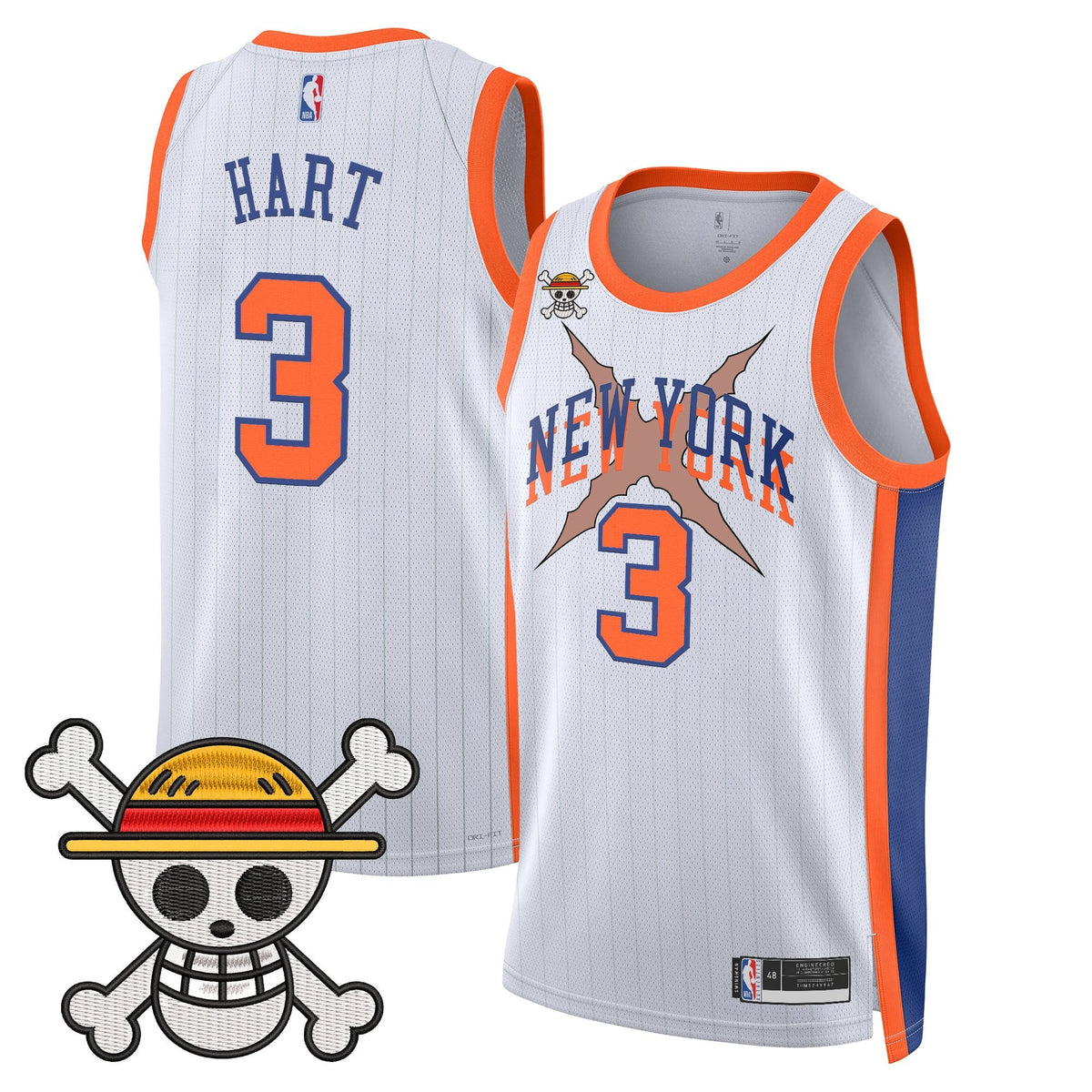 New York Knicks x One Piece Swingman Jersey- Stitched