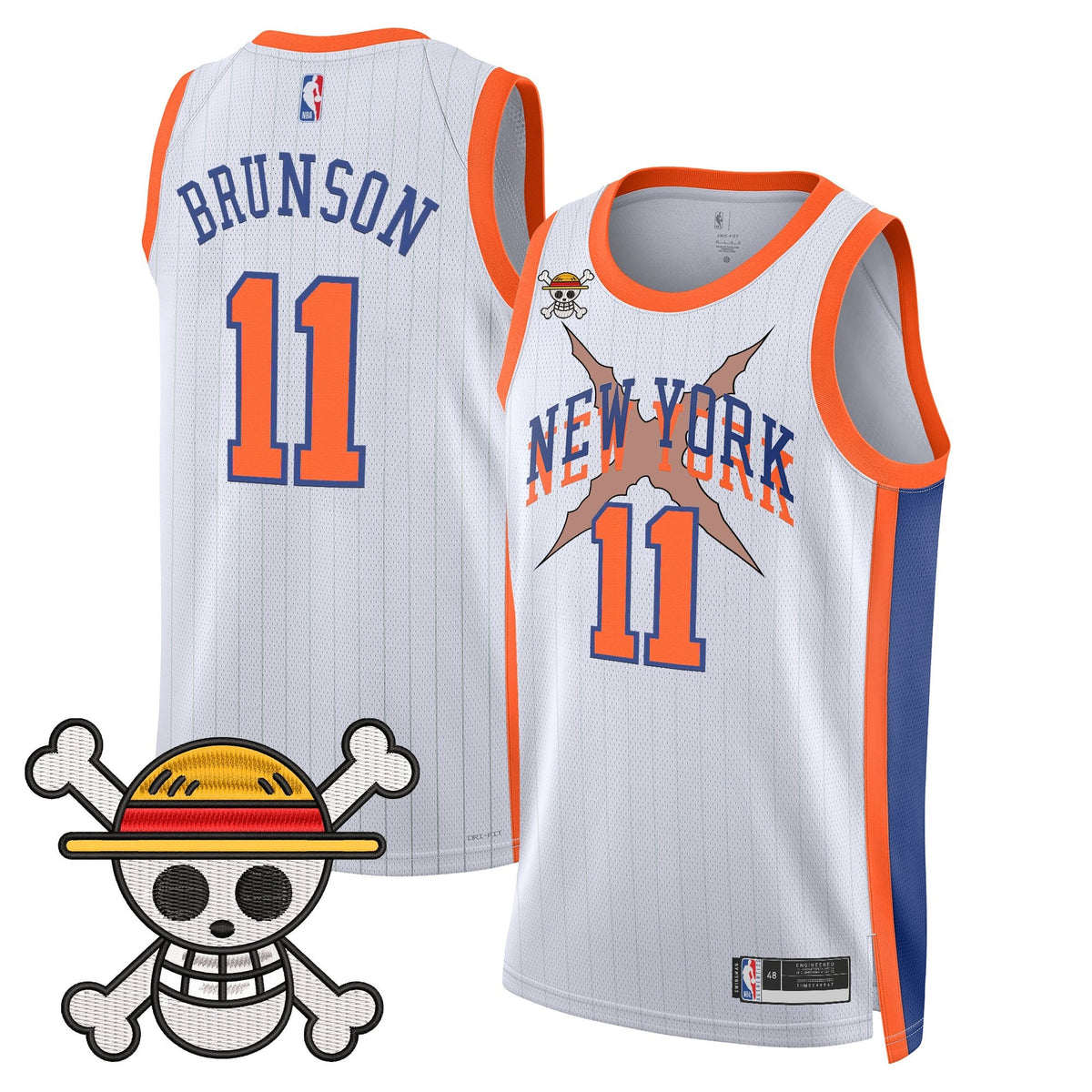 New York Knicks x One Piece Swingman Jersey- Stitched