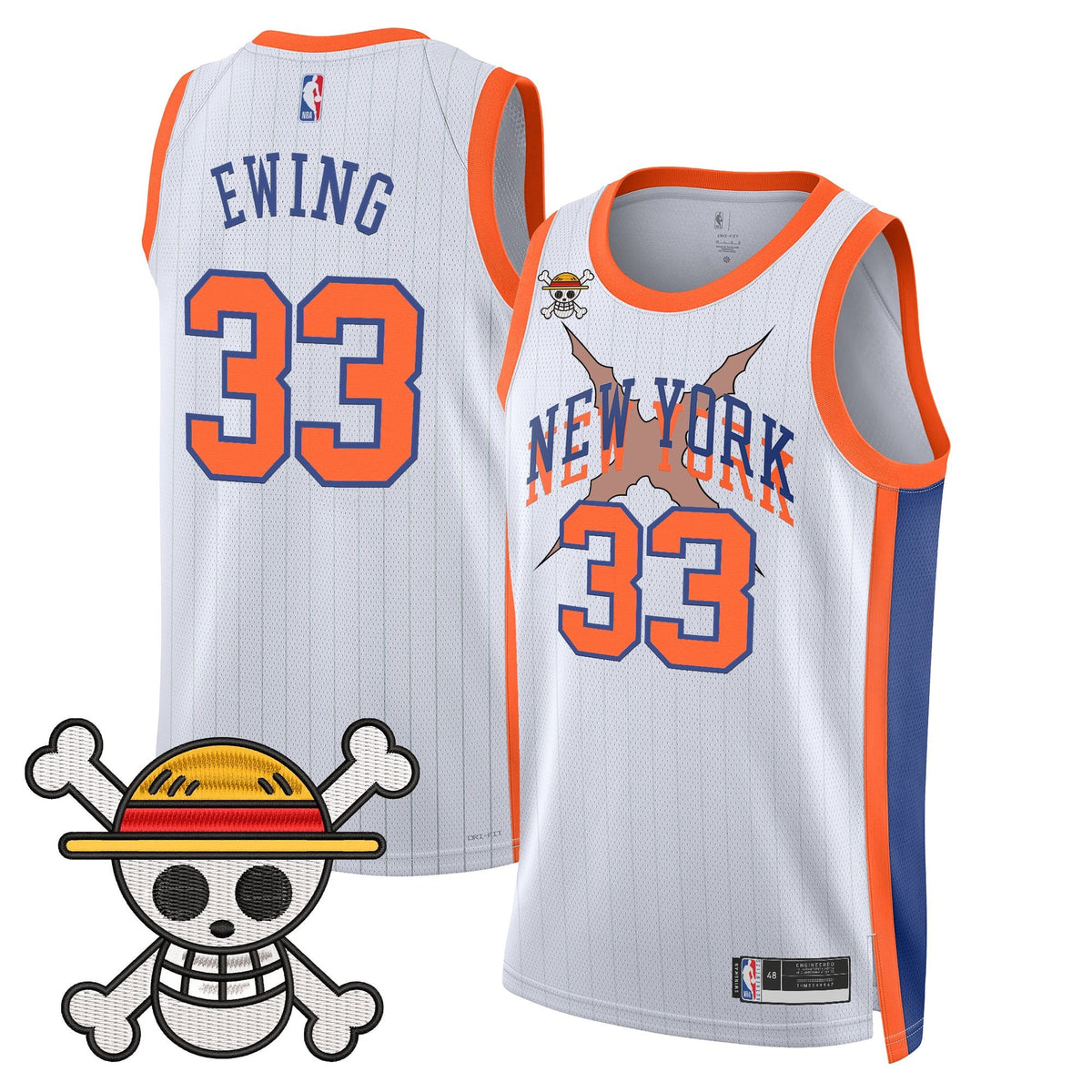 New York Knicks x One Piece Swingman Jersey- Stitched