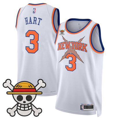 New York Knicks x One Piece Swingman Jersey- Stitched