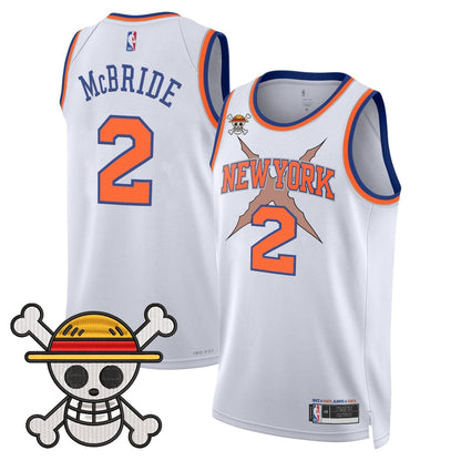 New York Knicks x One Piece Swingman Jersey- Stitched