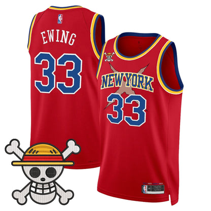 New York Knicks x One Piece Swingman Jersey- Stitched