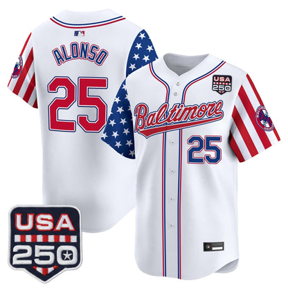 Baltimore Orioles "America 250 Edition" Vapor Premier Limited Jersey - All Stitched