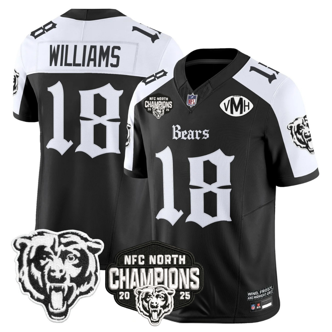 CHI 'Gothic Midway Legacy' NFC North Champions Patch Vapor Limited Jersey - Stitched