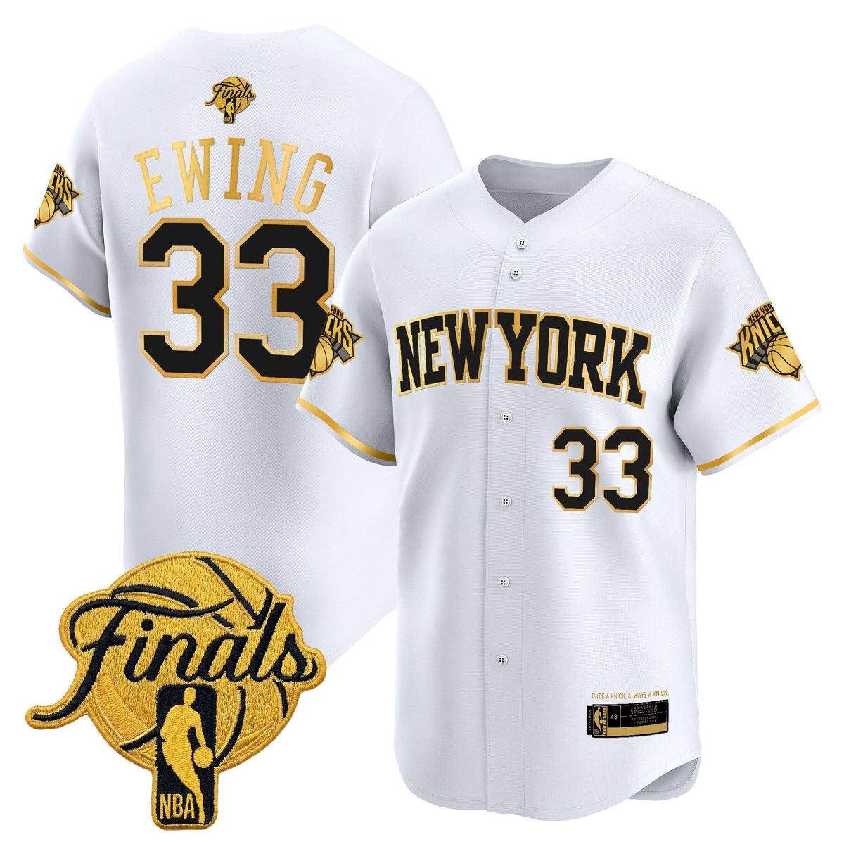 New York Knicks 2026 Finals Vapor Baseball Jersey - All Stitched