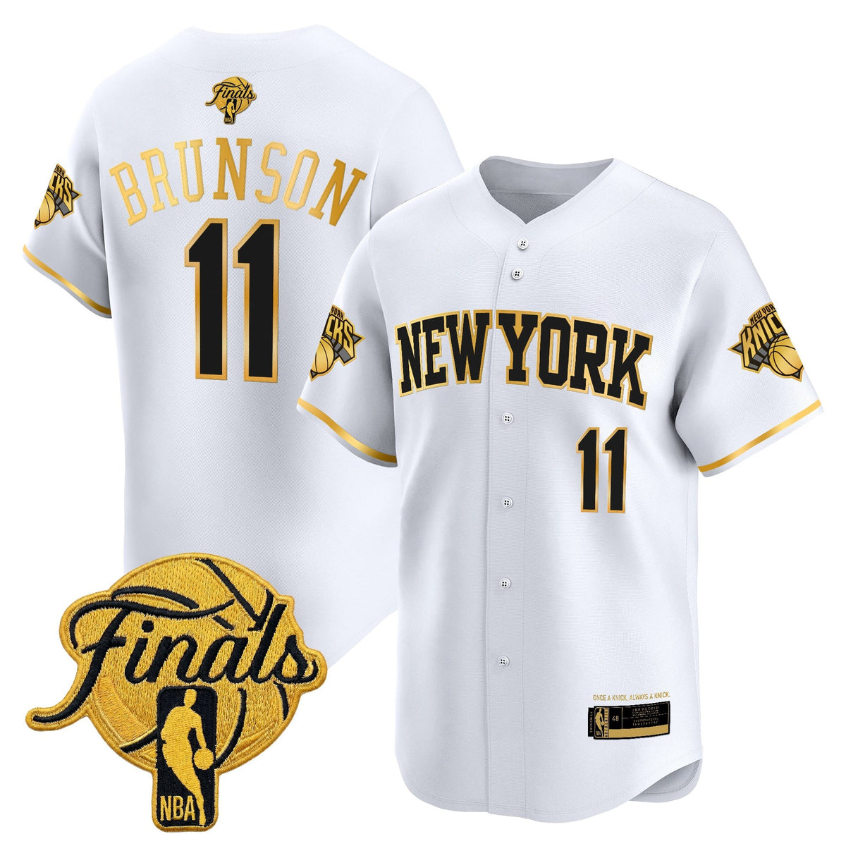 New York Knicks 2026 Finals Vapor Baseball Jersey - All Stitched