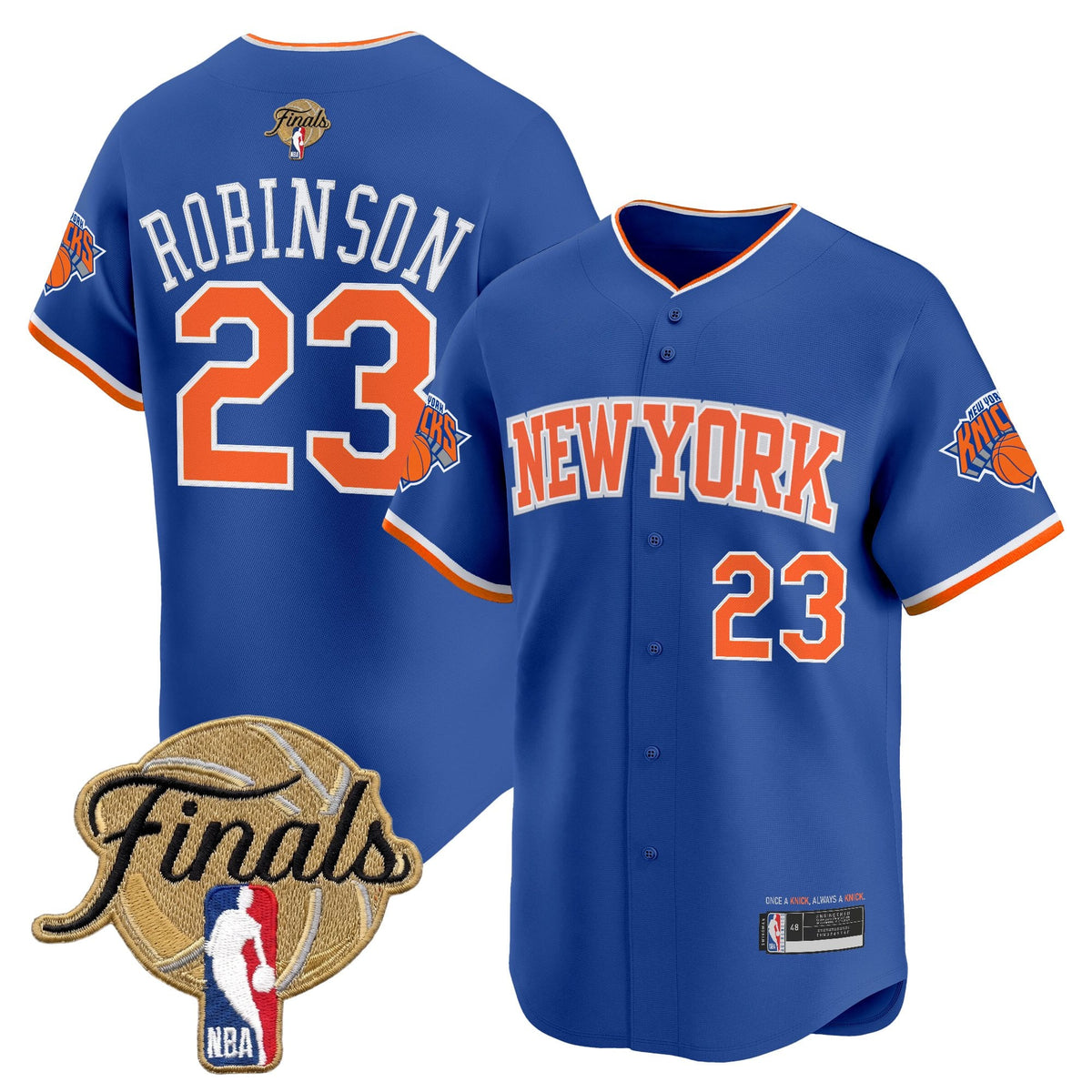 New York Knicks 2026 Finals Vapor Baseball Jersey - All Stitched
