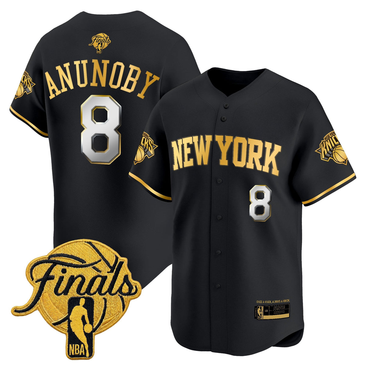 New York Knicks 2026 Finals Vapor Baseball Jersey - All Stitched