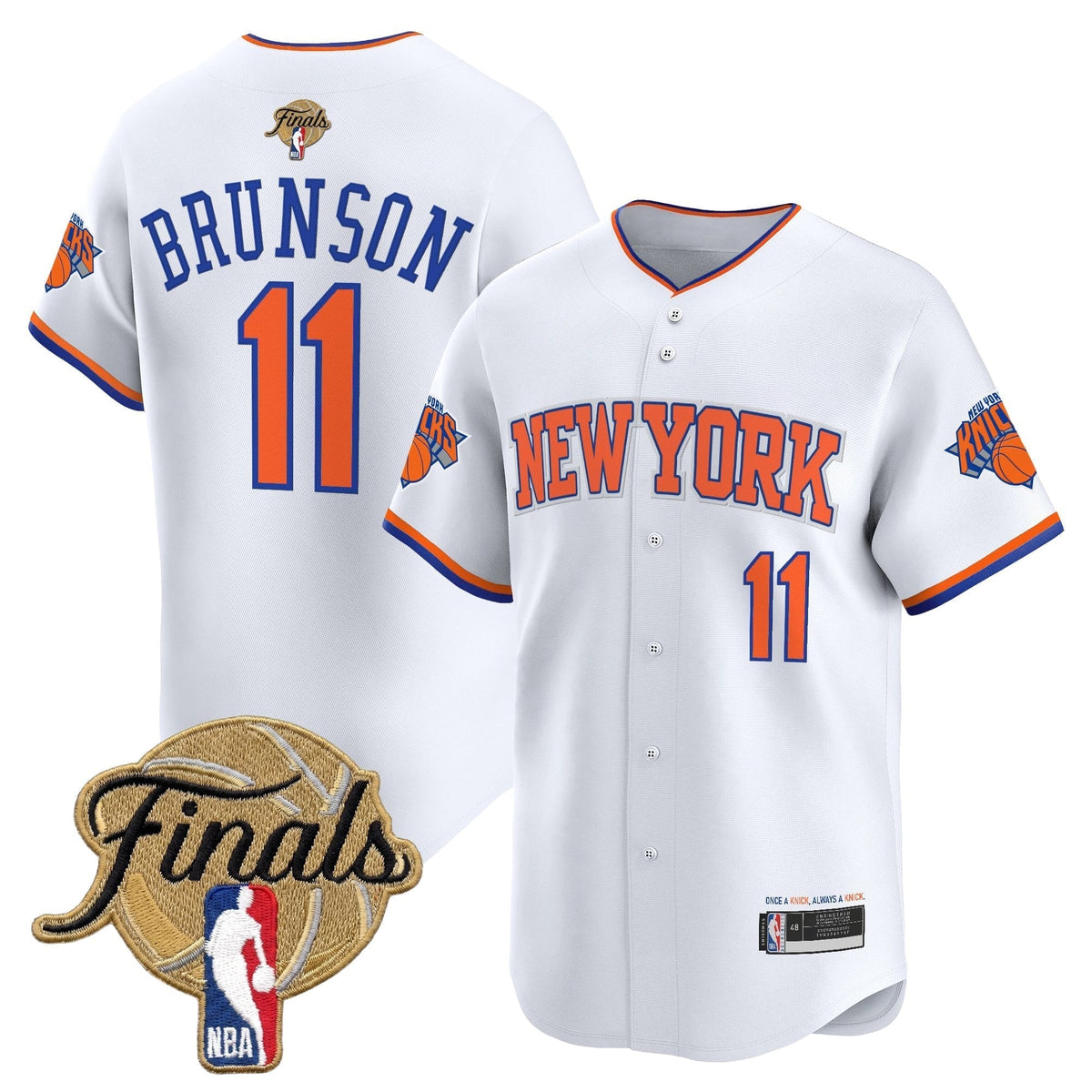 New York Knicks 2026 Finals Vapor Baseball Jersey - All Stitched