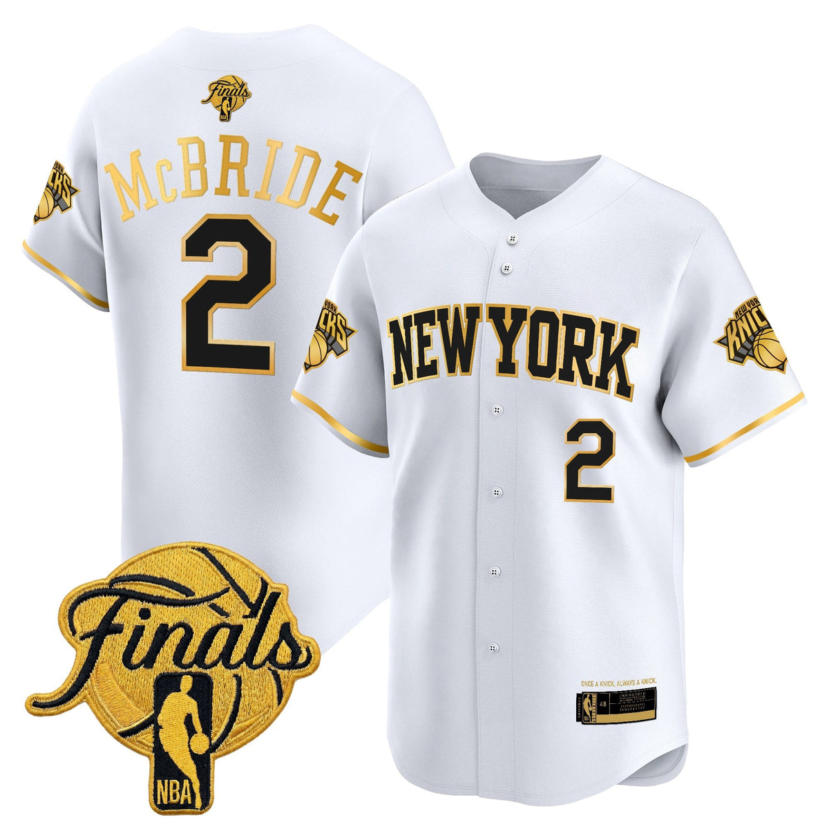 New York Knicks 2026 Finals Vapor Baseball Jersey - All Stitched