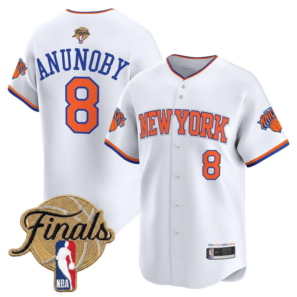 New York Knicks 2026 Finals Vapor Baseball Jersey - All Stitched