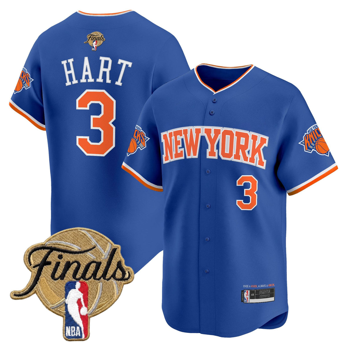 New York Knicks 2026 Finals Vapor Baseball Jersey - All Stitched
