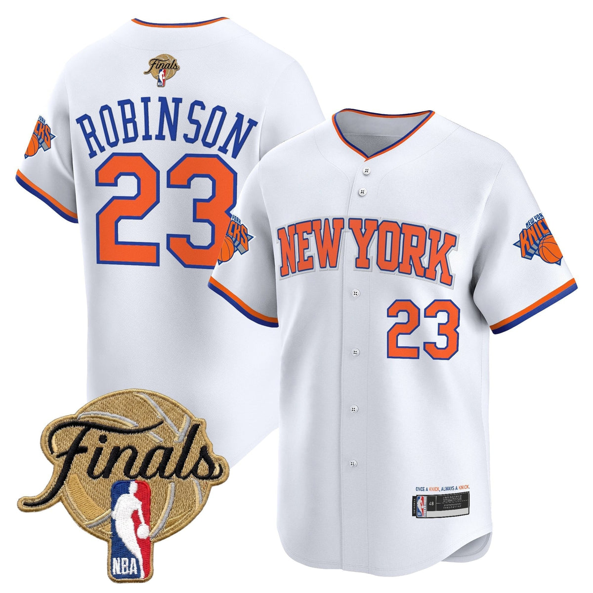 New York Knicks 2026 Finals Vapor Baseball Jersey - All Stitched