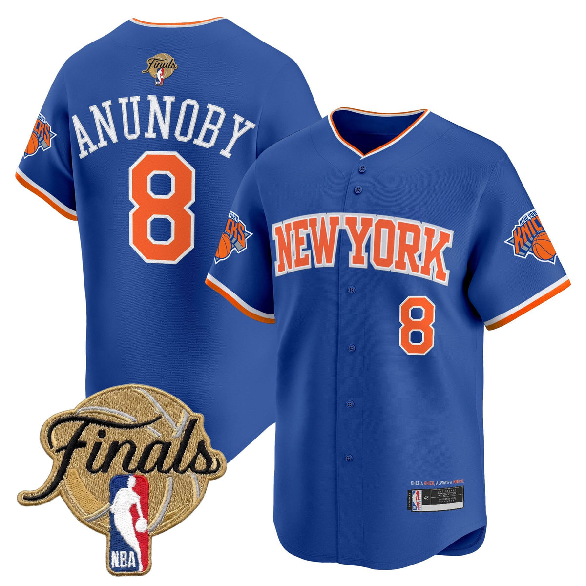 New York Knicks 2026 Finals Vapor Baseball Jersey - All Stitched