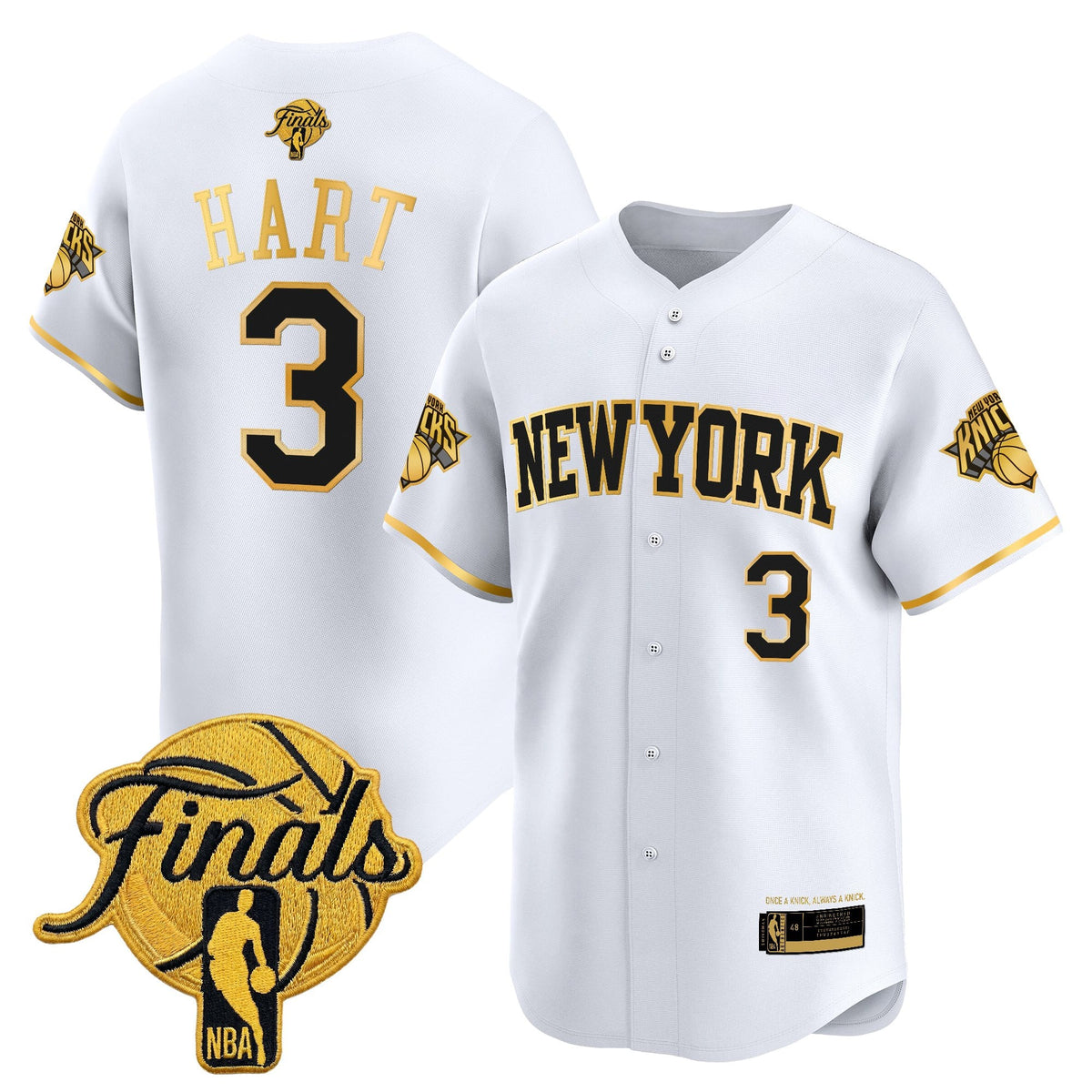 New York Knicks 2026 Finals Vapor Baseball Jersey - All Stitched