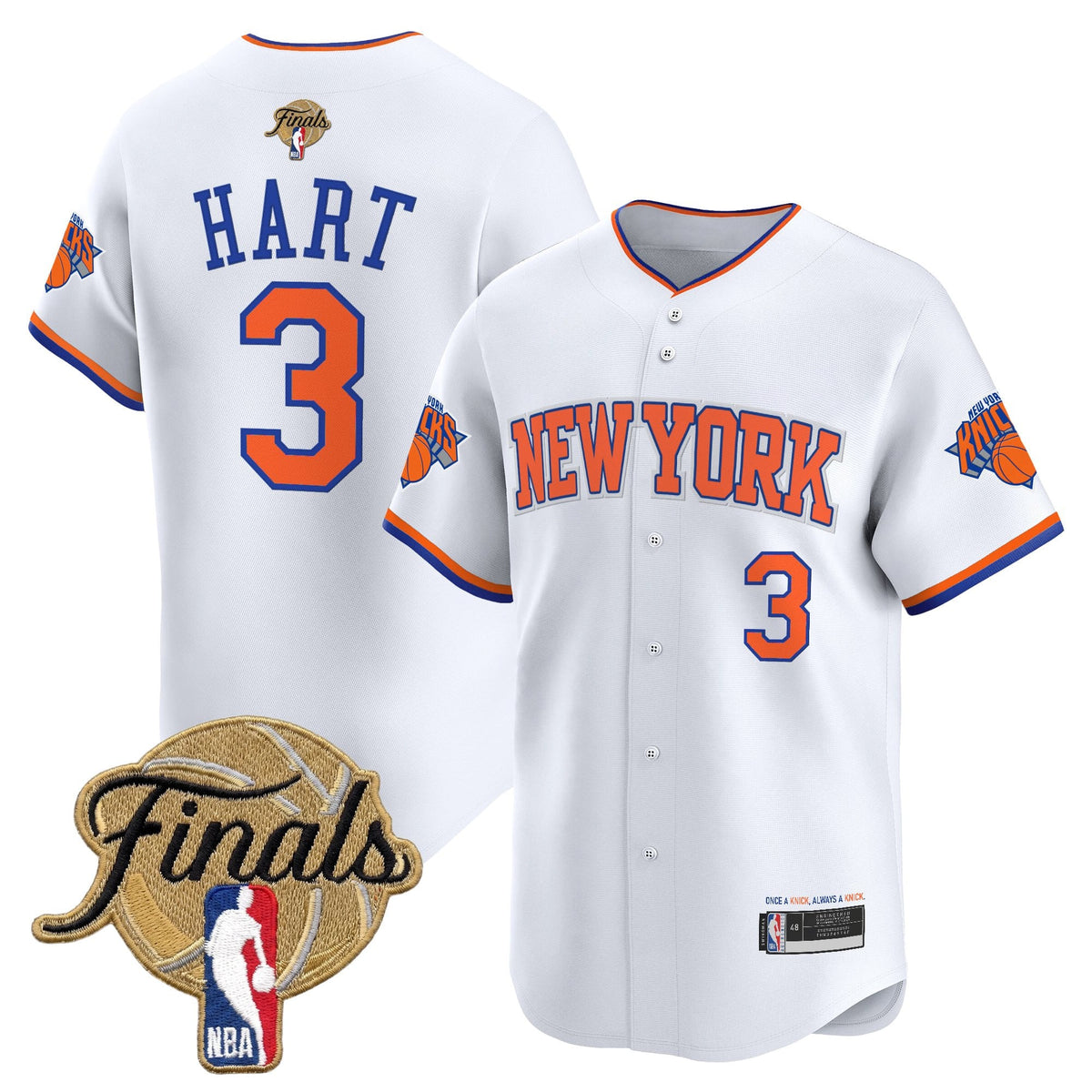 New York Knicks 2026 Finals Vapor Baseball Jersey - All Stitched