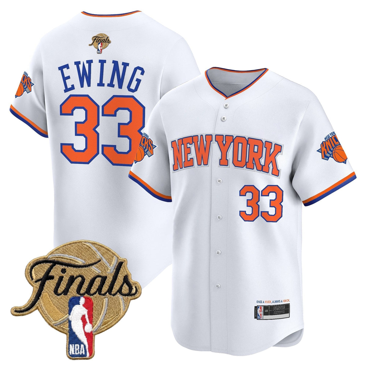New York Knicks 2026 Finals Vapor Baseball Jersey - All Stitched