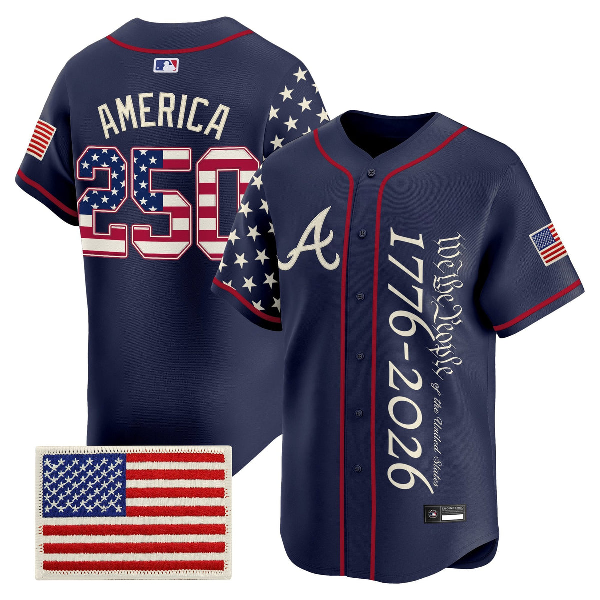 Atlanta Braves "America 250 Edition" Vapor Premier Limited Jersey V2 - Stitched