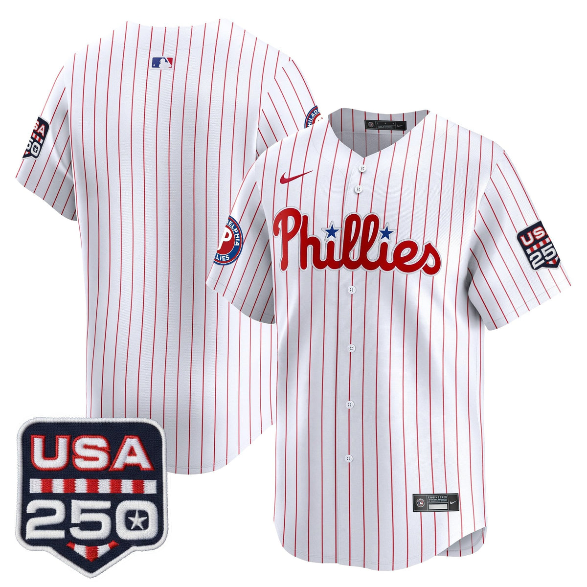 Philadelphia Phillies USA 250 Fourth of July Vapor Premier Limited Jersey - All Stitched