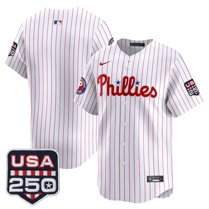 Philadelphia Phillies USA 250 Fourth of July Vapor Premier Limited Jersey - All Stitched