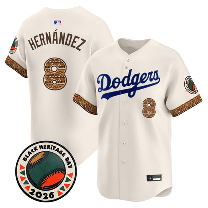 Los Angeles Dodgers 2026 Black Heritage Day Vapor Premier Limited Jersey - Stitched