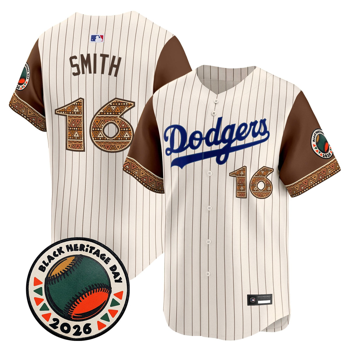 Los Angeles Dodgers 2026 Black Heritage Day Vapor Premier Limited Jersey - Stitched