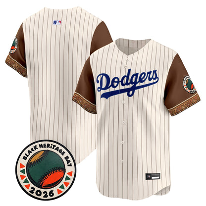 Los Angeles Dodgers 2026 Black Heritage Day Vapor Premier Limited Jersey - Stitched