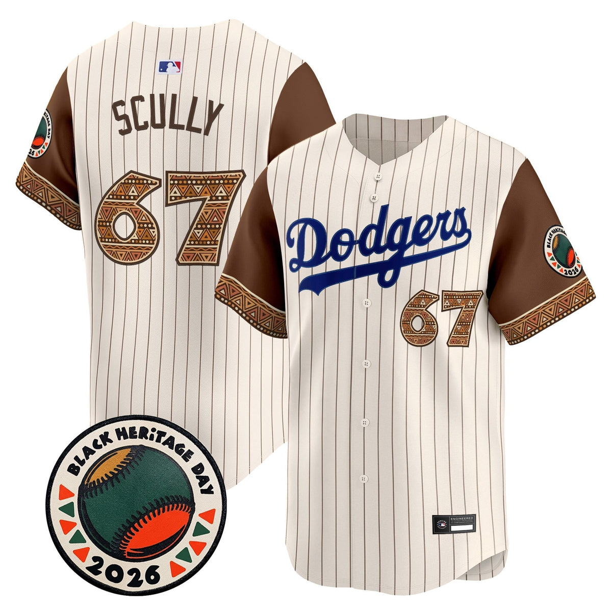 Los Angeles Dodgers 2026 Black Heritage Day Vapor Premier Limited Jersey - Stitched