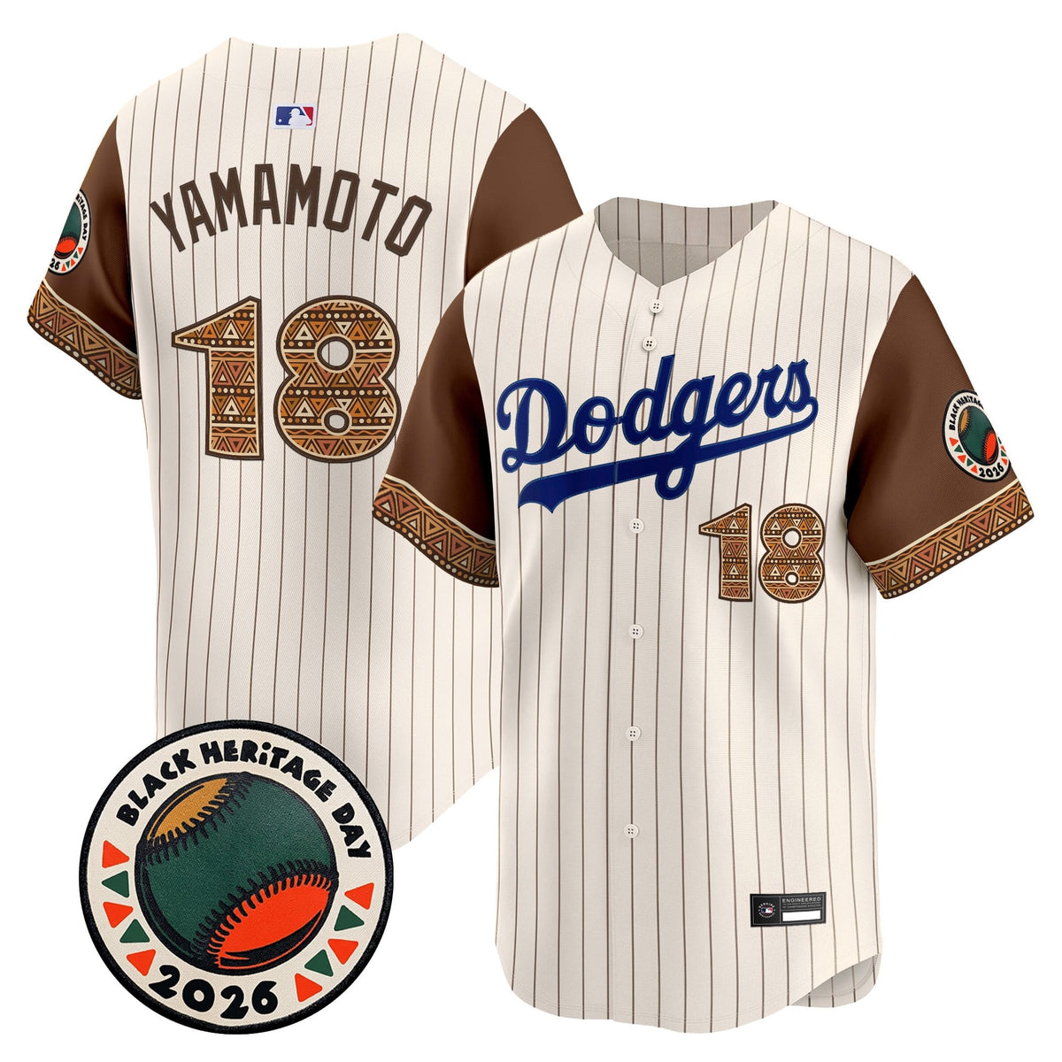 Los Angeles Dodgers 2026 Black Heritage Day Vapor Premier Limited Jersey - Stitched