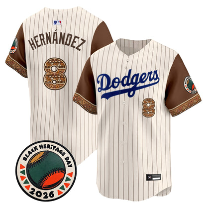 Los Angeles Dodgers 2026 Black Heritage Day Vapor Premier Limited Jersey - Stitched