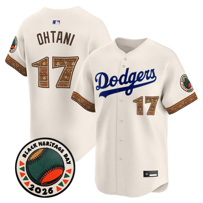 Los Angeles Dodgers 2026 Black Heritage Day Vapor Premier Limited Jersey - Stitched
