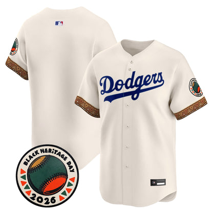 Los Angeles Dodgers 2026 Black Heritage Day Vapor Premier Limited Jersey - Stitched