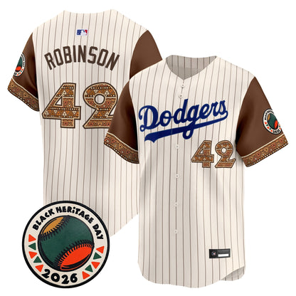 Los Angeles Dodgers 2026 Black Heritage Day Vapor Premier Limited Jersey - Stitched