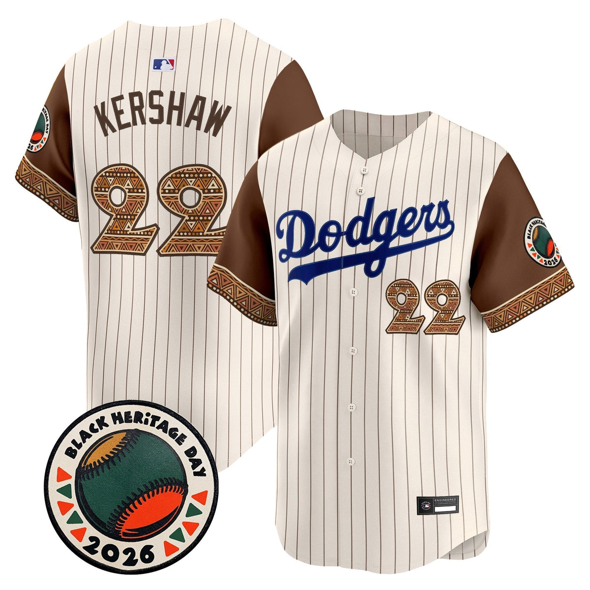 Los Angeles Dodgers 2026 Black Heritage Day Vapor Premier Limited Jersey - Stitched