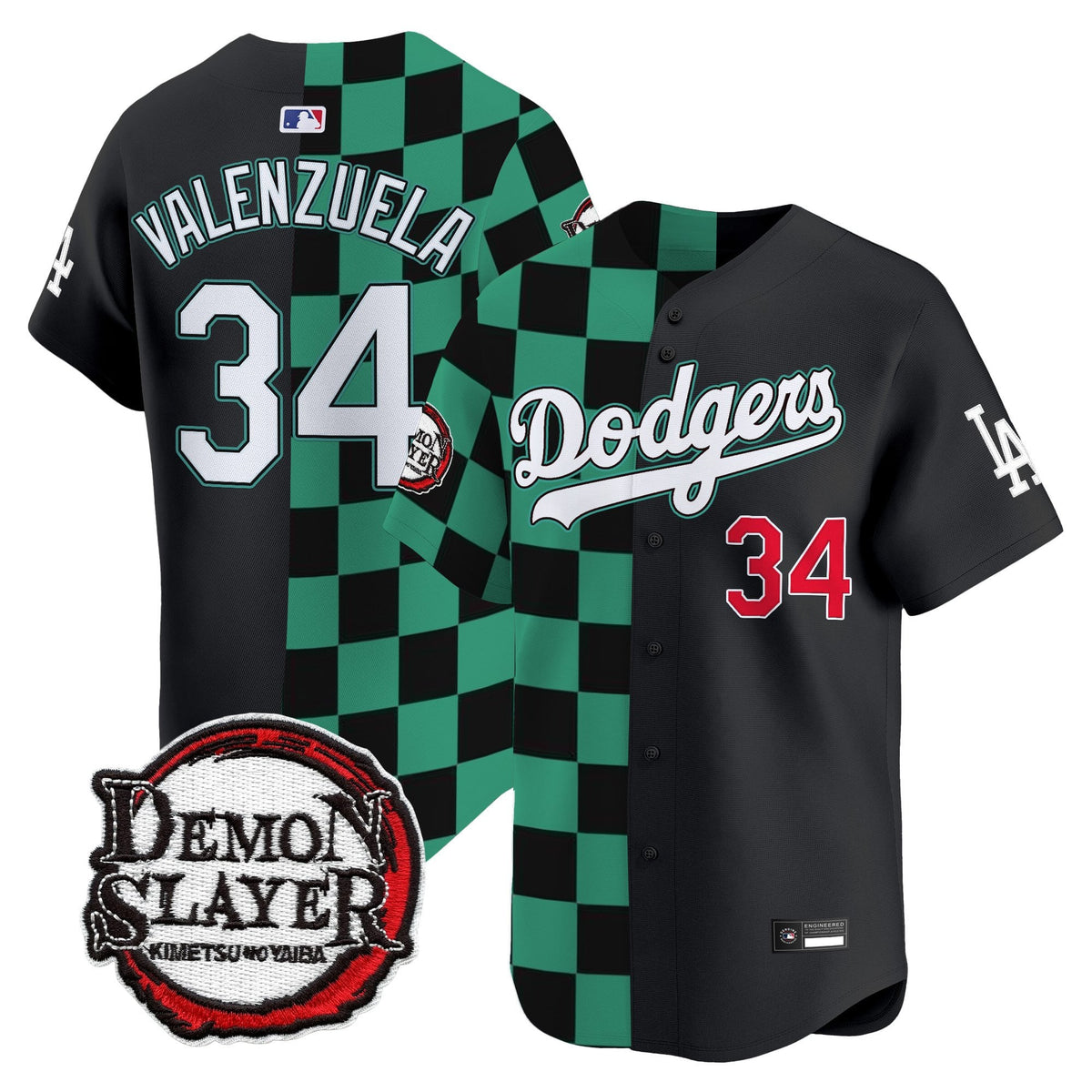 Los Angeles Dodgers x Demon Slayer Vapor Premier Limited Jersey - Stitched