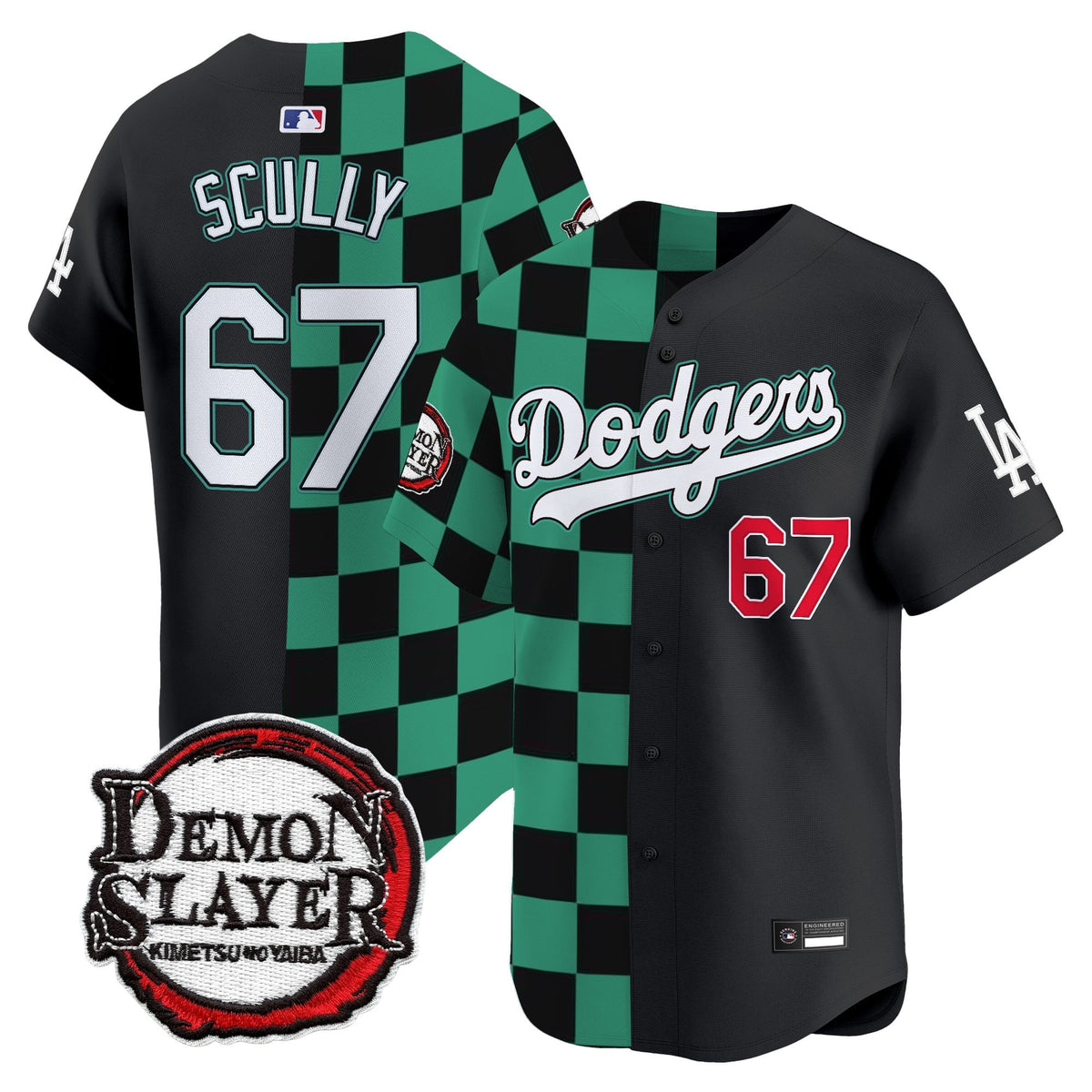 Los Angeles Dodgers x Demon Slayer Vapor Premier Limited Jersey - Stitched