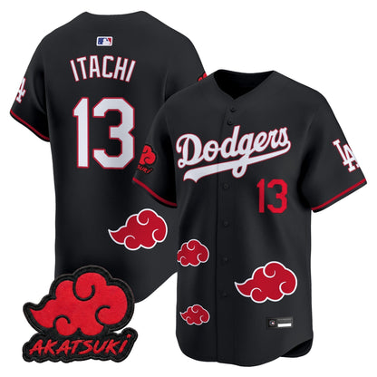 Los Angeles Dodgers x Naruto Akatsuki Edition Vapor Premier Limited Jersey - Stitched