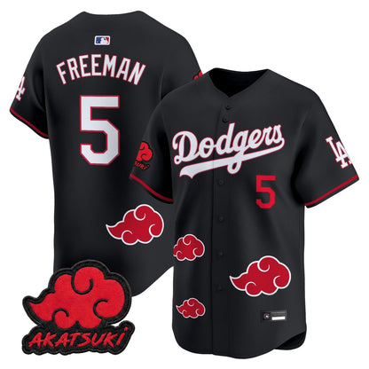 Los Angeles Dodgers x Naruto Akatsuki Edition Vapor Premier Limited Jersey - Stitched