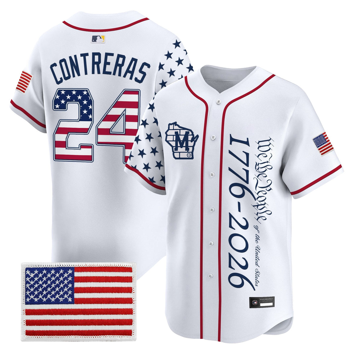 Men's Milwaukee Brewers "America 250 Edition" Vapor Premier Limited Jersey V2 - All Stitched