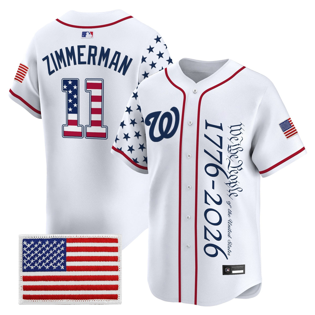 Men's Washington Nationals "America 250 Edition" Vapor Premier Limited Jersey V2 - All Stitched
