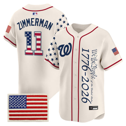 Men's Washington Nationals "America 250 Edition" Vapor Premier Limited Jersey V2 - All Stitched